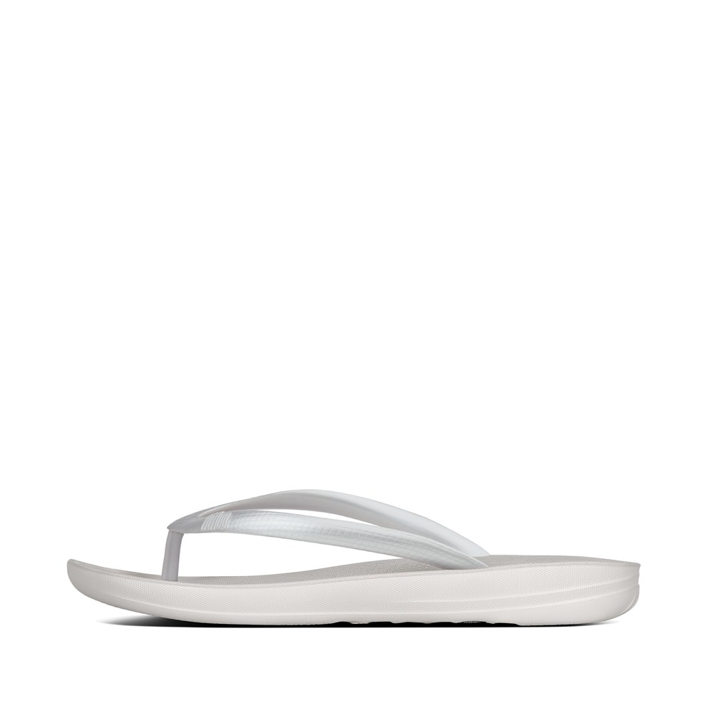 Fitflop Womens Flip-flops - Iqushion Ergonomic - Silver - 326-MUYCVR